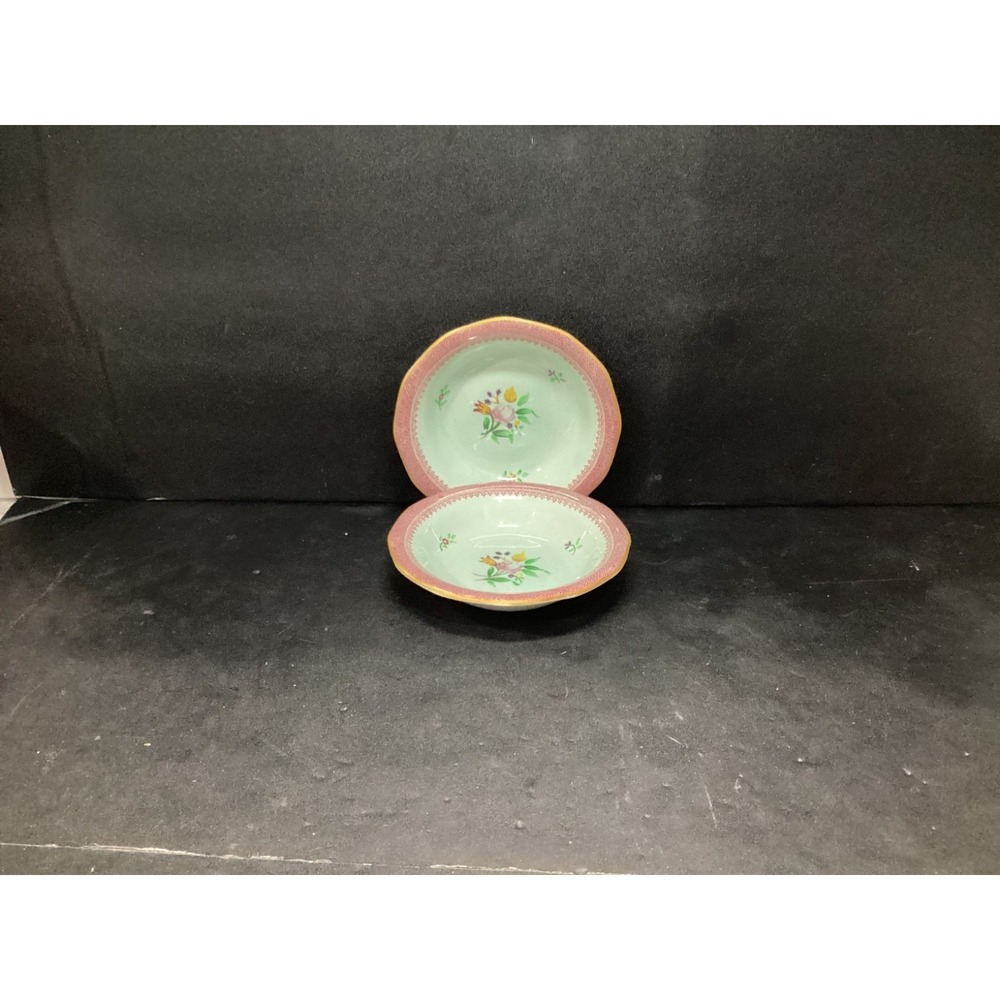 Vintage Adams Calyx Ware Lowestoft 5 7/8" Bowls Set of 2 *